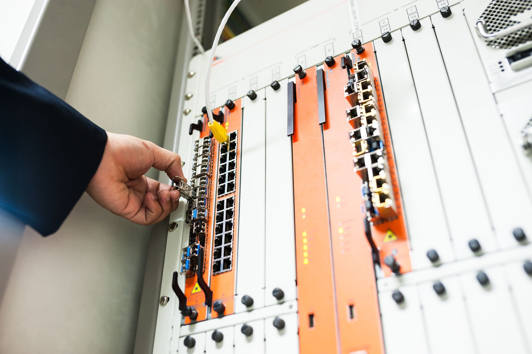 Network equipment in a server room